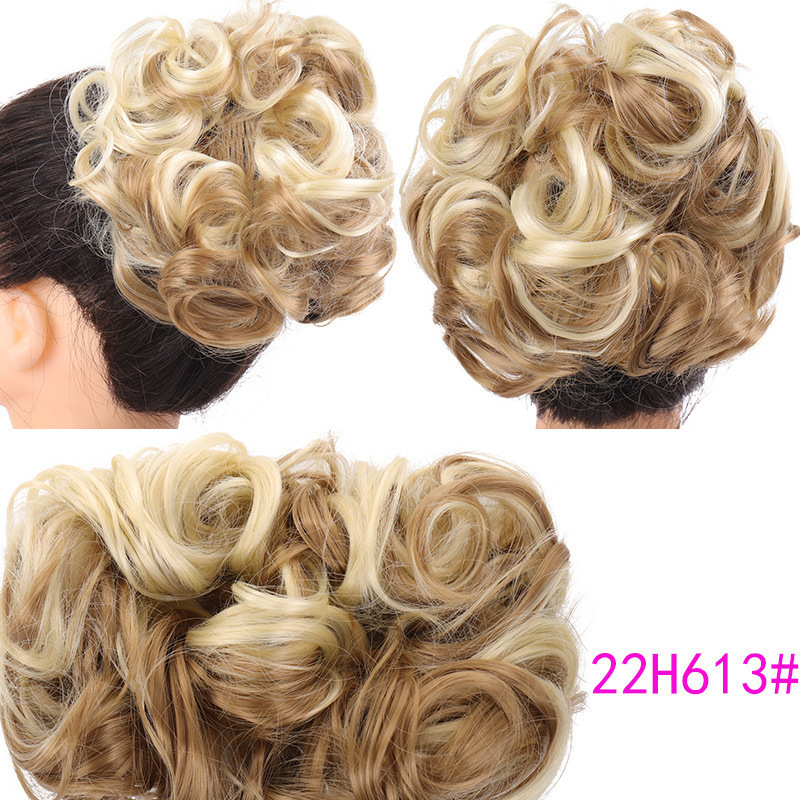 Coletero Postizo de Cabello Rizado de Fibra de Alta Temperatura con Aspecto Natural para Mujeres image 17