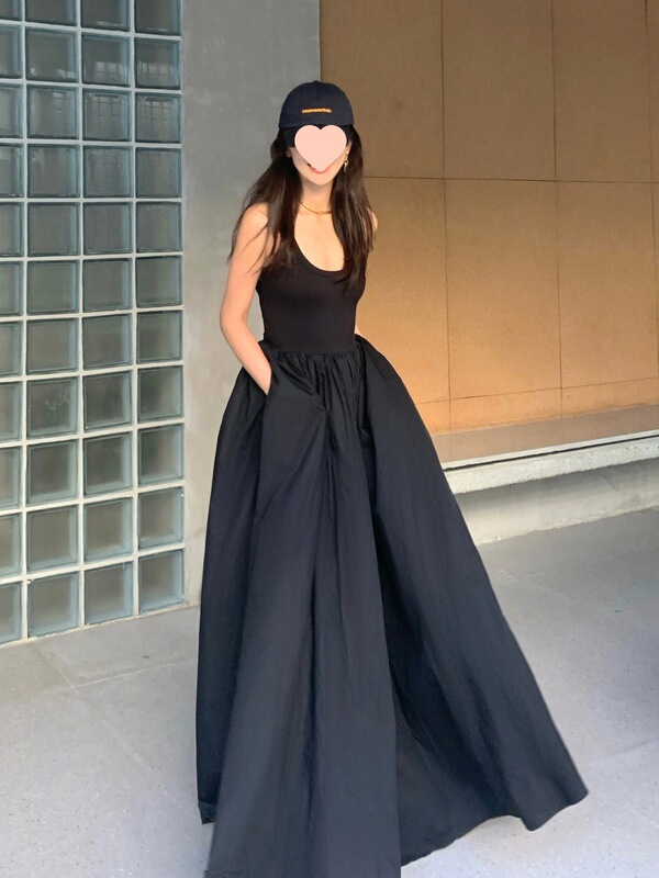 Hepburn Style Black Sling dress Women's Summer New Tight Waist Slimming High-end Long Dress Niche Women's Clothing Hepburn Style Black Sling dress Women's Summer New Tight Waist Slimming High-end Long Dress Niche Women's Clothing