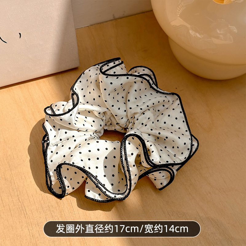 Anillo para el cabello de intestino grueso de gran tamaño coreano, bufanda cuadrada de alta calidad femenina, cuerda para el cabello, banda elástica y duradera, flor de viento perezosa