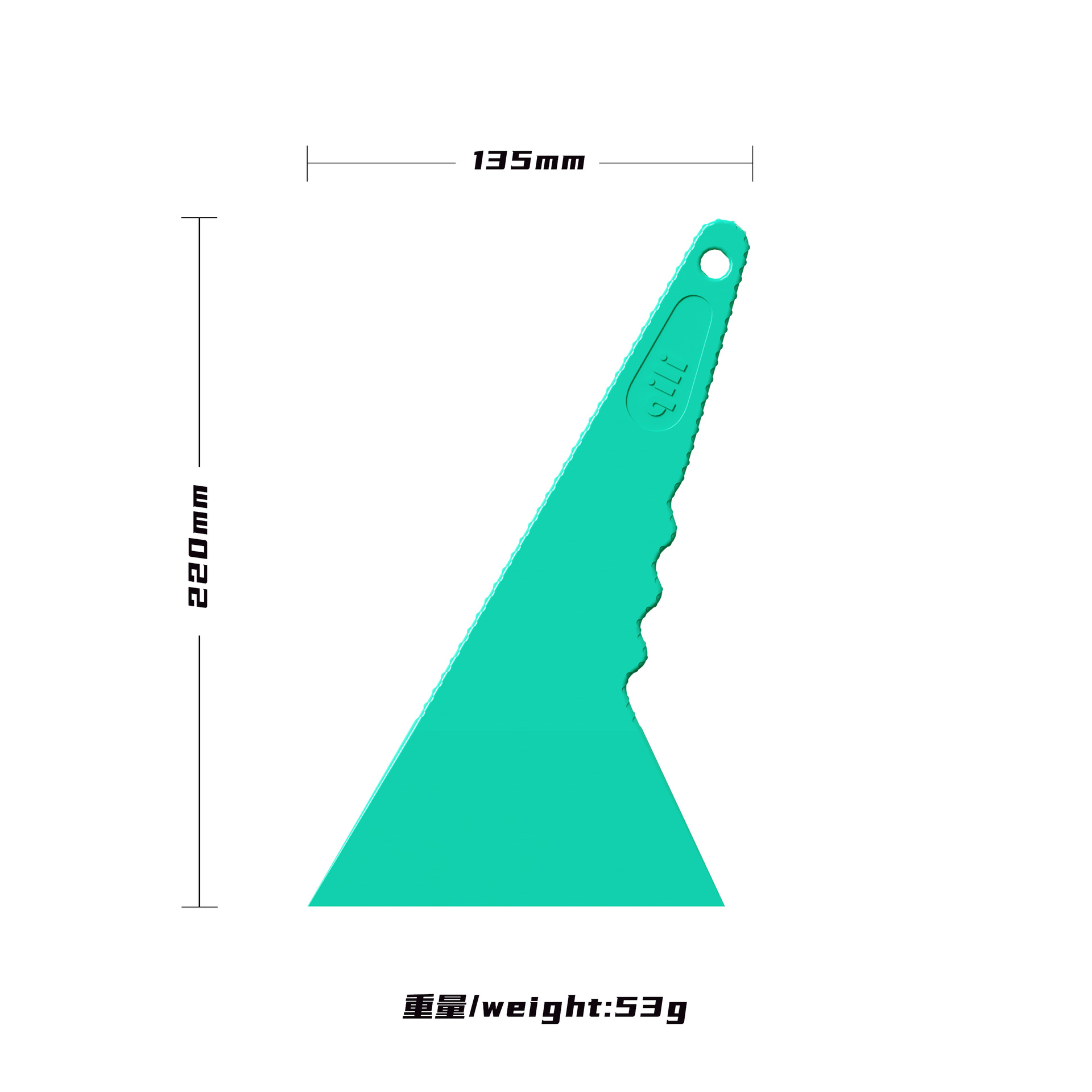 Herramienta de película de automóvil de su fuerza en stock, raspador triangular duro, raspador de película ultrafina, raspador duro de película solar resistente a altas temperaturas