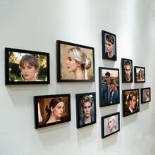 新款欧美发型海报理发店墙壁装饰相框墙组合挂墙创意美发店照片墙