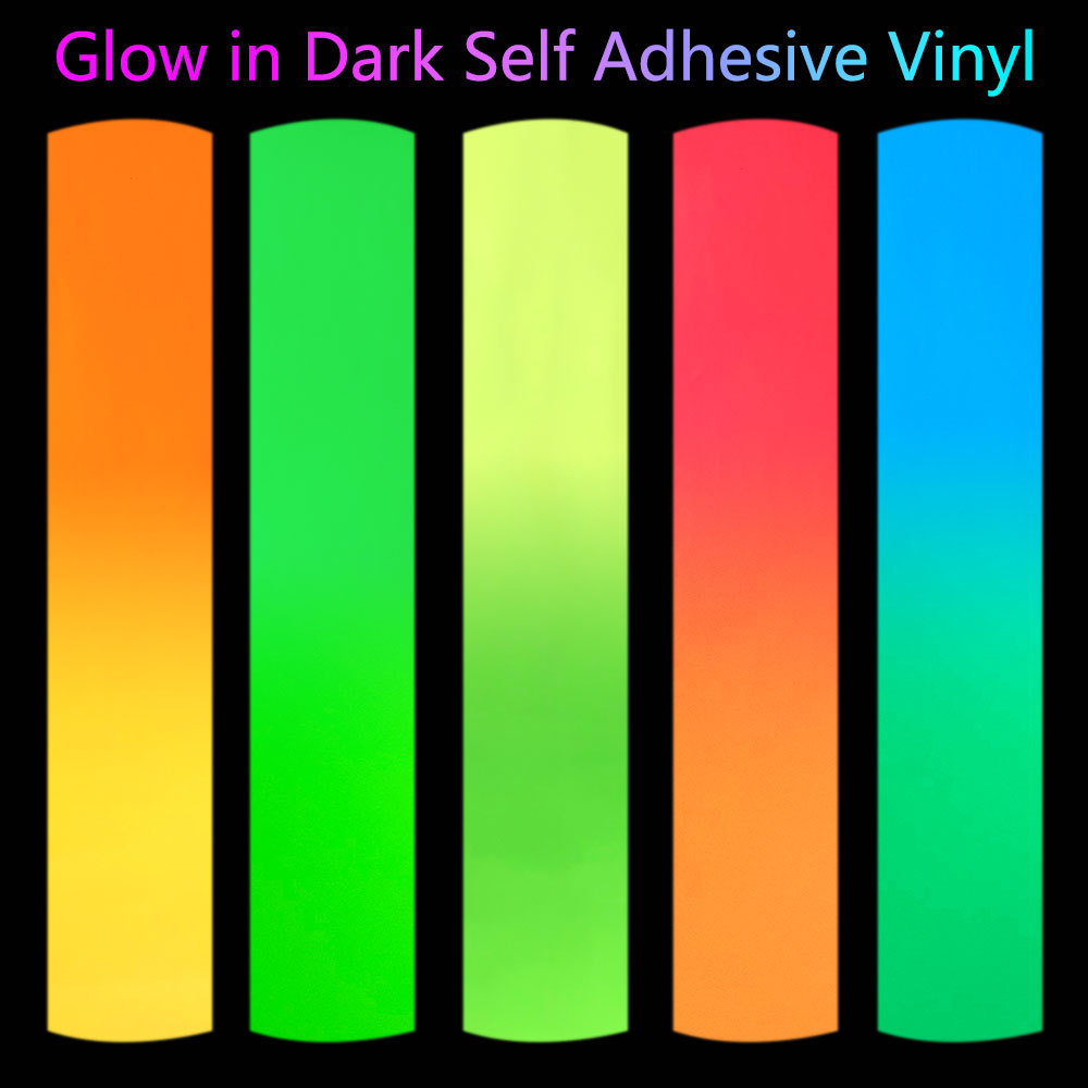 Luminous self-adhesive Vinyl light-storing film decorative film car sticker mobile phone shell sticker safety logo engraved cup sticker