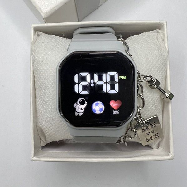 Reloj de astronauta LED con sentido de ciencia y tecnología, estudiantes de sexo masculino y femenino, reloj electrónico infantil impermeable de moda simple y de alto valor