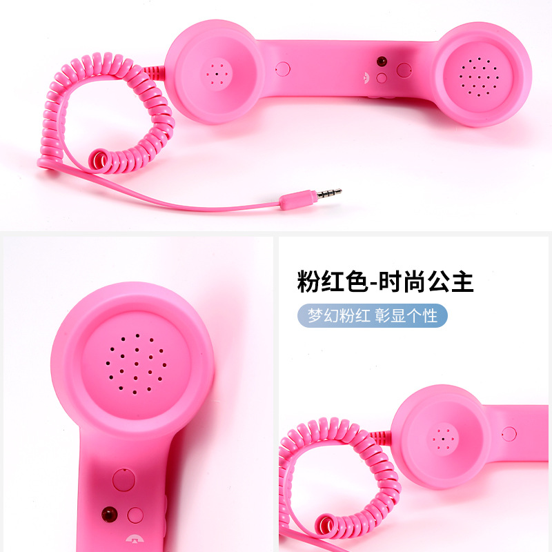 Suministro directo de fábrica en stock regalo de teléfono móvil auricular receptor de teléfono móvil micrófono externo receptor de moda Retro