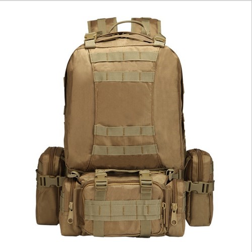 Outdoor sports mountaineering backpack travel large capacity multifunctional tactical camping combination backpack