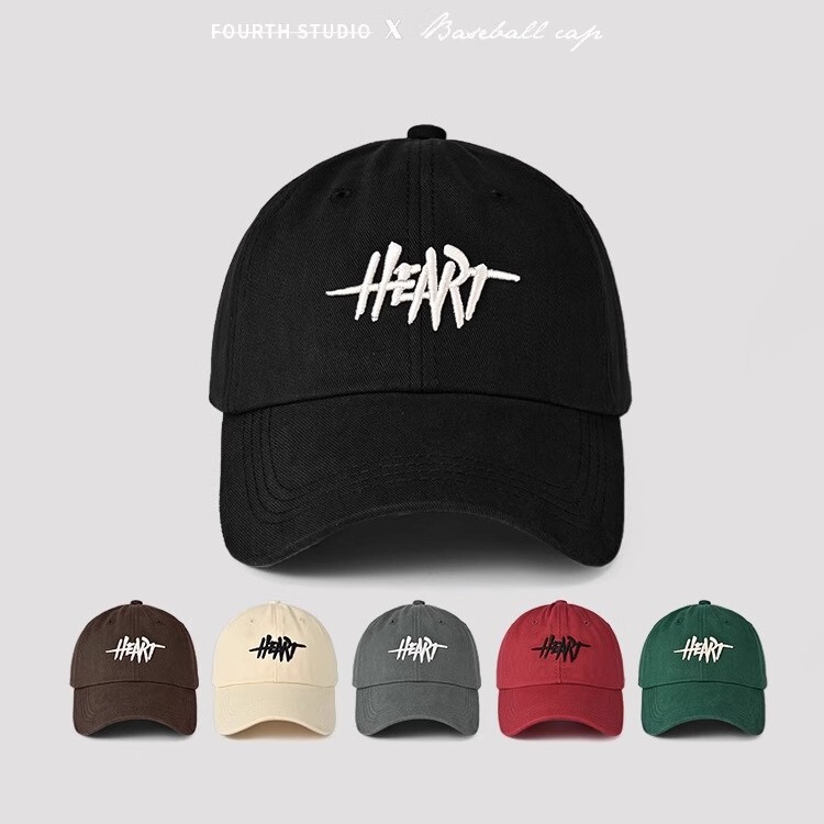 Japanese Streetwear Retro Three-Dimensional Letter Embroidery Baseball Cap for Women American Casual Soft Top Trendy Brand Baseball Cap for Men
