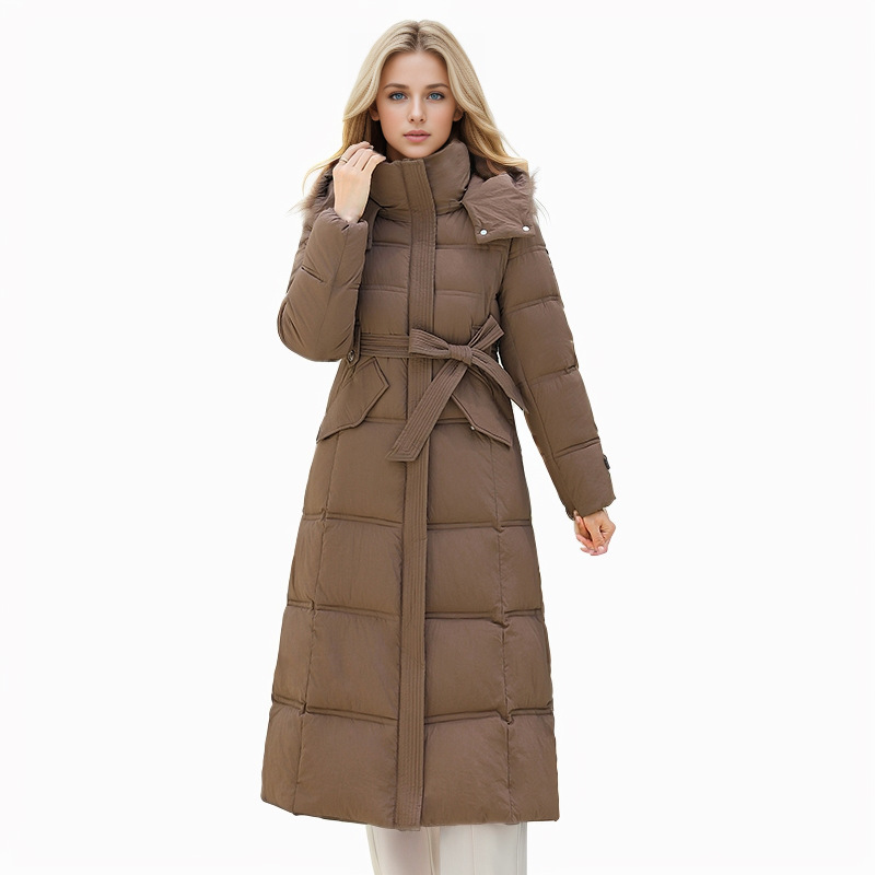 Women's Winter Coat Thickened Warm Cotton Jacket With Waist Detail_voghion.com