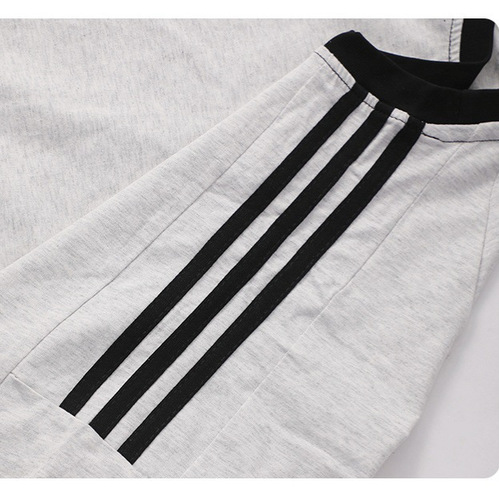 Men's Advertising Shirt T-Shirt Summer Versatile Pure Cotton Heavyweight Men's Top with Logo Three Stripes Half Sleeve Men's T-Shirt