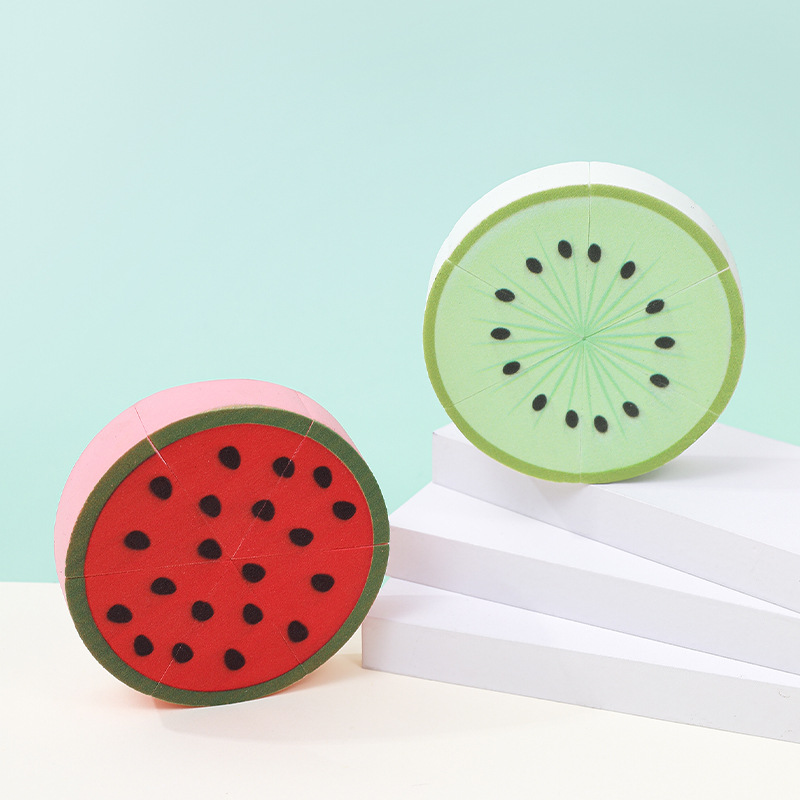 Frutas en polvo de empalme personalizadas almohadilla de aire sandía pomelo fruta de fuego unida desmontable herramienta de maquillaje huevo