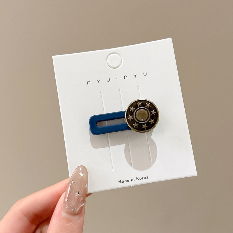 2024 nuevo estilo de lujo ligero de alto nivel Jeans clip de cabello nicho clip de cabello de oro clip de cabello de temperamento frange clip