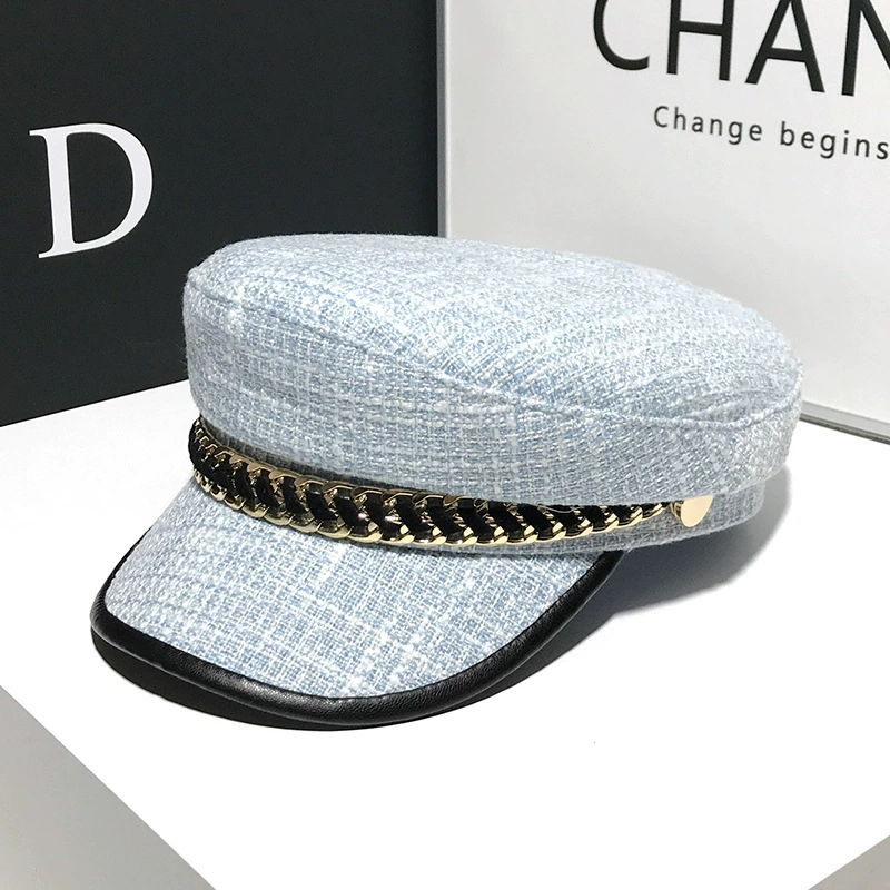 Нavy модная кепка, французский стиль, западный стиль, стиль Chanel, британский стиль