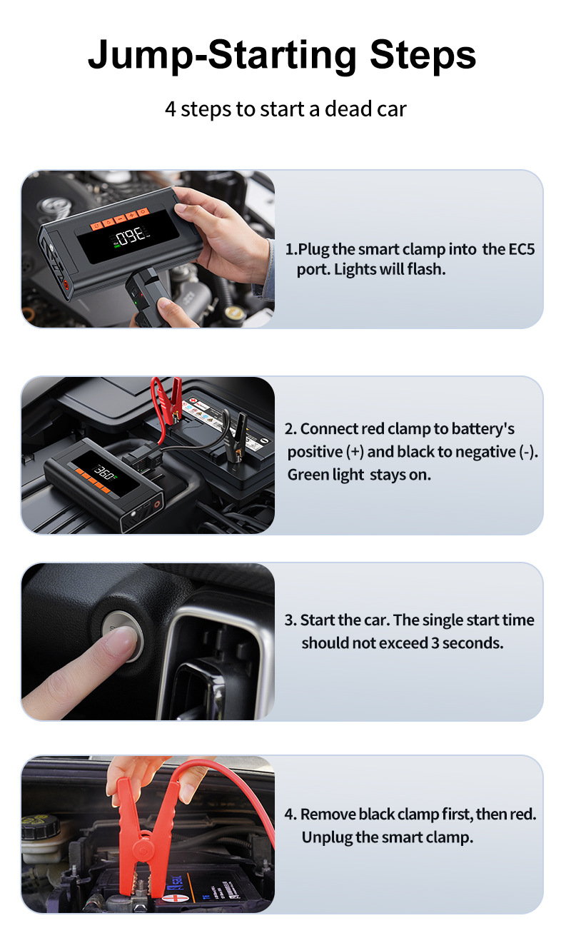 [N10] Cross-Border Car Emergency Starting Power Supply and Air Pump All-In-One Jump Starter, Multifunctional Portable Battery Booster