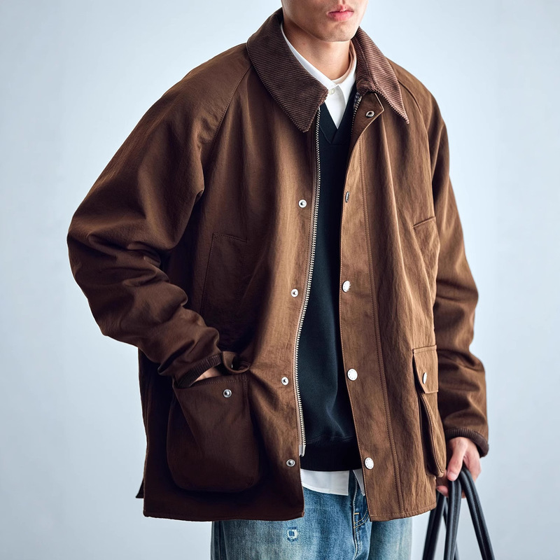 Ready Stock Autumn and Winter Fashion Loose Casual Zipper Short Windbreaker Jacket for Men Ready Stock Autumn and Winter Fashion Loose Casual Zipper Short Windbreaker Jacket for Men