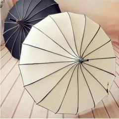 跨境16骨黑白条纹宝塔伞手动直杆长柄晴雨伞创意婚庆摄影雨伞批发