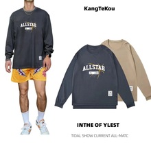 新款运动字母长袖T恤美式潮牌秋冬篮球跑步吸汗透气休闲上衣