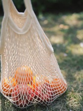 买菜包网洞网兜袋可折叠超市水果购物袋手工编织环保手提袋可重复