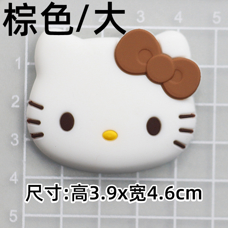 大小ケイティ KT 猫リボン DIY ソフトラバーアクセサリー立体ステッカースリッパ携帯電話ケース水カップ装飾ステッカー|undefined