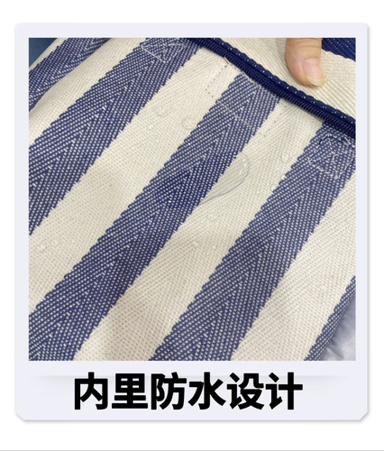 New Japanese and Korean style striped waterproof portable lunch box bag for students to carry at work lunch bag mommy bag tote bag for women
