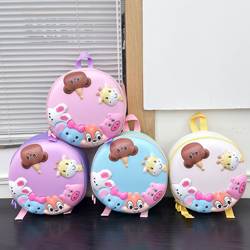 Nuevas mochilas para niños caricaturas lindos animales pequeños mochilas para niños y niñas con cáscara de huevo ligera para jardín de infantes mochilas para bebés
