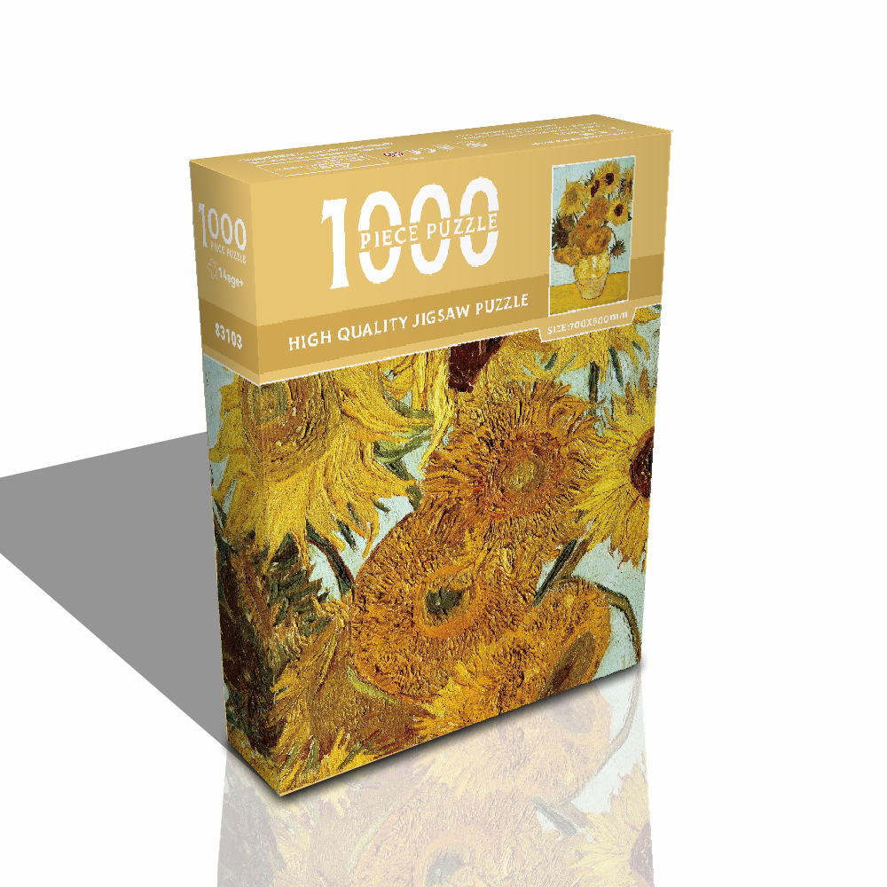 1000ピースの紙製名画、油絵、アート装飾画、知育玩具、ストレス解消、手作り組み立て玩具、平面パズル