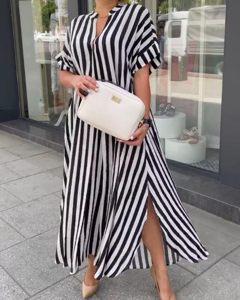 Women's Striped Maxi Dress detail