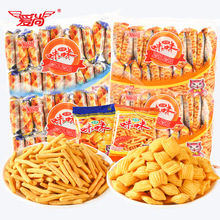 爱尚咪咪虾条虾味薯条蟹味粒小包零食大礼包批发解馋休闲食品小吃