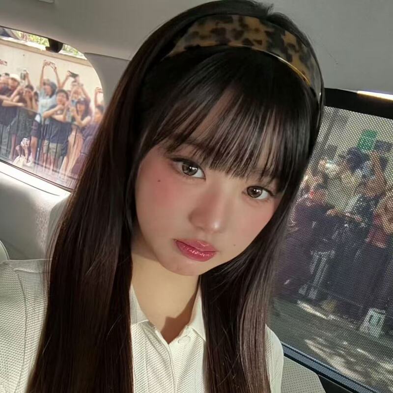 张元英同款玳瑁色醋酸发箍高级感韩系简约豹纹复古头箍头饰发饰女|undefined