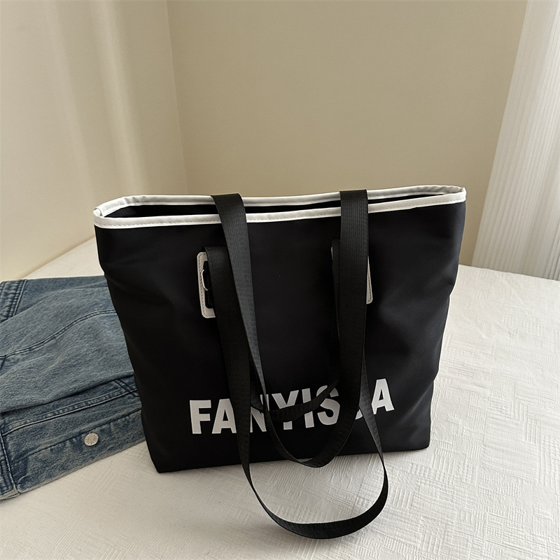 Tendencia letras personales ocio viaje de gran capacidad 2024 nuevo estilo de moda exterior ocio suave bolsas de hombro