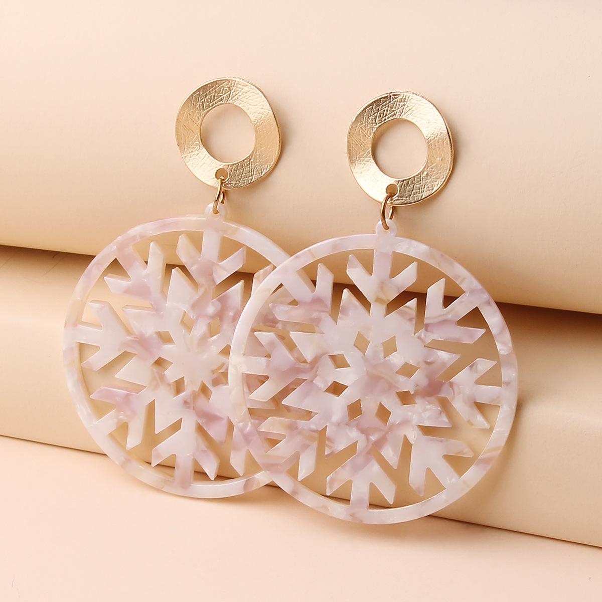 Simple Style Commute Snowflake Arylic Christmas Women's Drop Earrings display picture 4