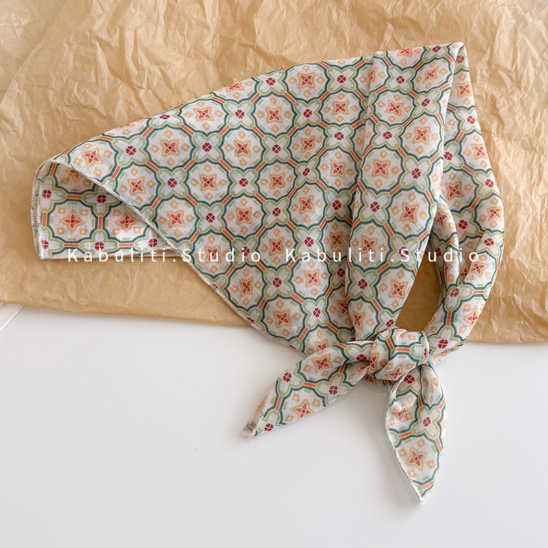 네 꽃잎 꽃 캐노피 58 모조 삼색 녹색 쌀