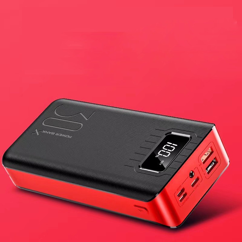 Pantalla digital de 30000 mAh carga rápida PD pantalla cuadrada fuente de alimentación móvil al aire libre larga duración de la batería de gran capacidad