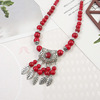 Ethnic accessory, pendant, necklace from pearl, wholesale