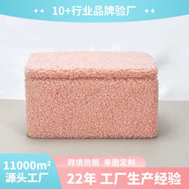 定制收纳包纯色羊羔毛大容量收纳箱护肤用品旅行便捷包简约化妆盒