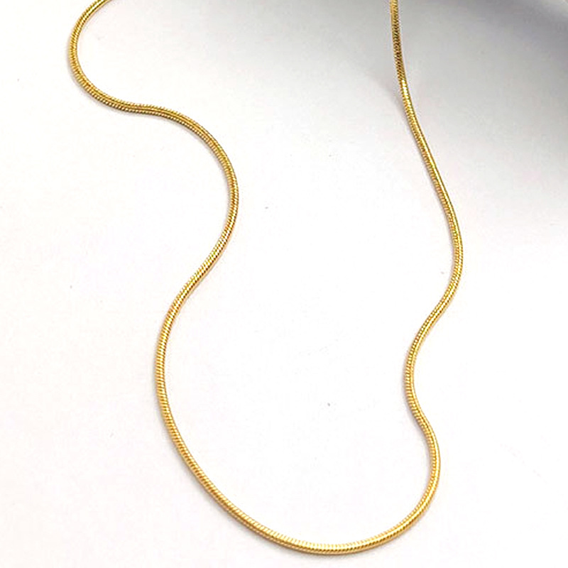 Collar femenino de acero inoxidable 316, cadena de labios minimalista, estilo moderno y versátil