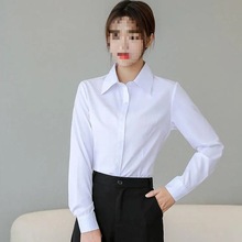 2025春装外搭气质白衬衫女学生韩版长袖时尚衬衣职业装面式正装