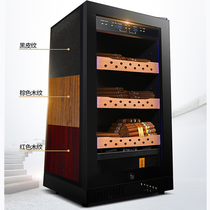 Suministro directo de fábrica 22 gabinete de cigarros temperatura constante y humedad pequeña vitrina hogar puerta de cristal congelador de cigarros gabinete de tabaco