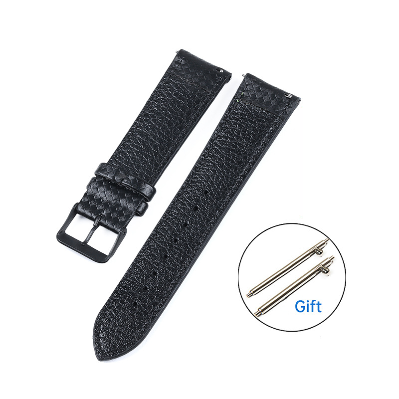 Asiento patrón tejido correa de reloj de cuero para Samsung S2/S3 universal interruptor correa de oído 20/22mm