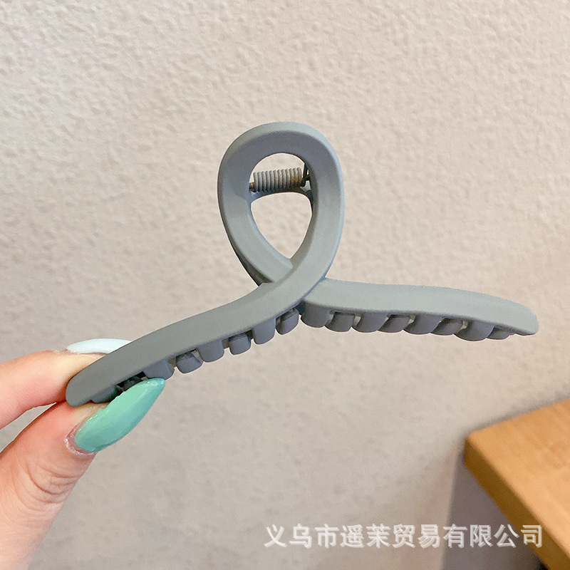 咖色磨砂抓夹女2025年新款发夹后脑勺大号发量多鲨鱼夹子发卡头饰|undefined