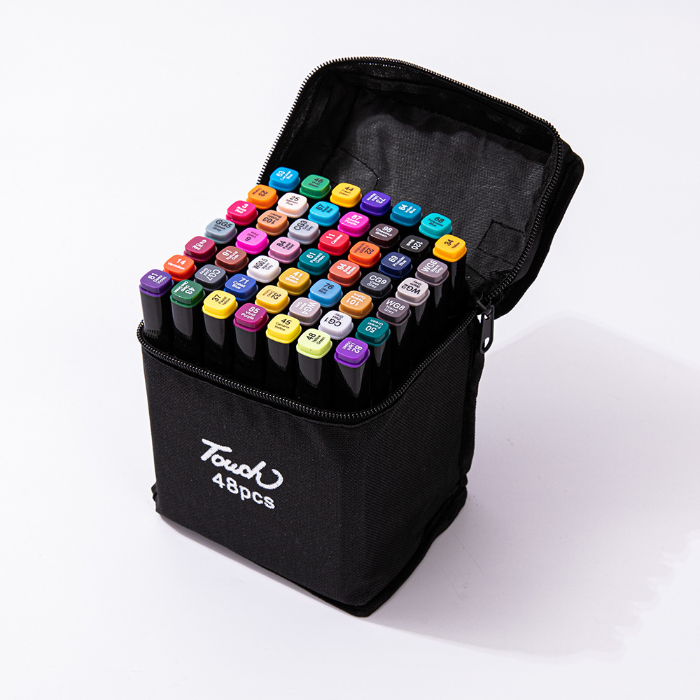 Set de 168 Rotuladores de Colores de Doble Punta, Pincel de Acuarela Aceitoso para Estudiantes y Niños - Bolígrafos de Fábrica