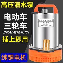 农用灌溉直流潜水泵12V24V48V60V72V电动三轮电动车抽水泵通用型