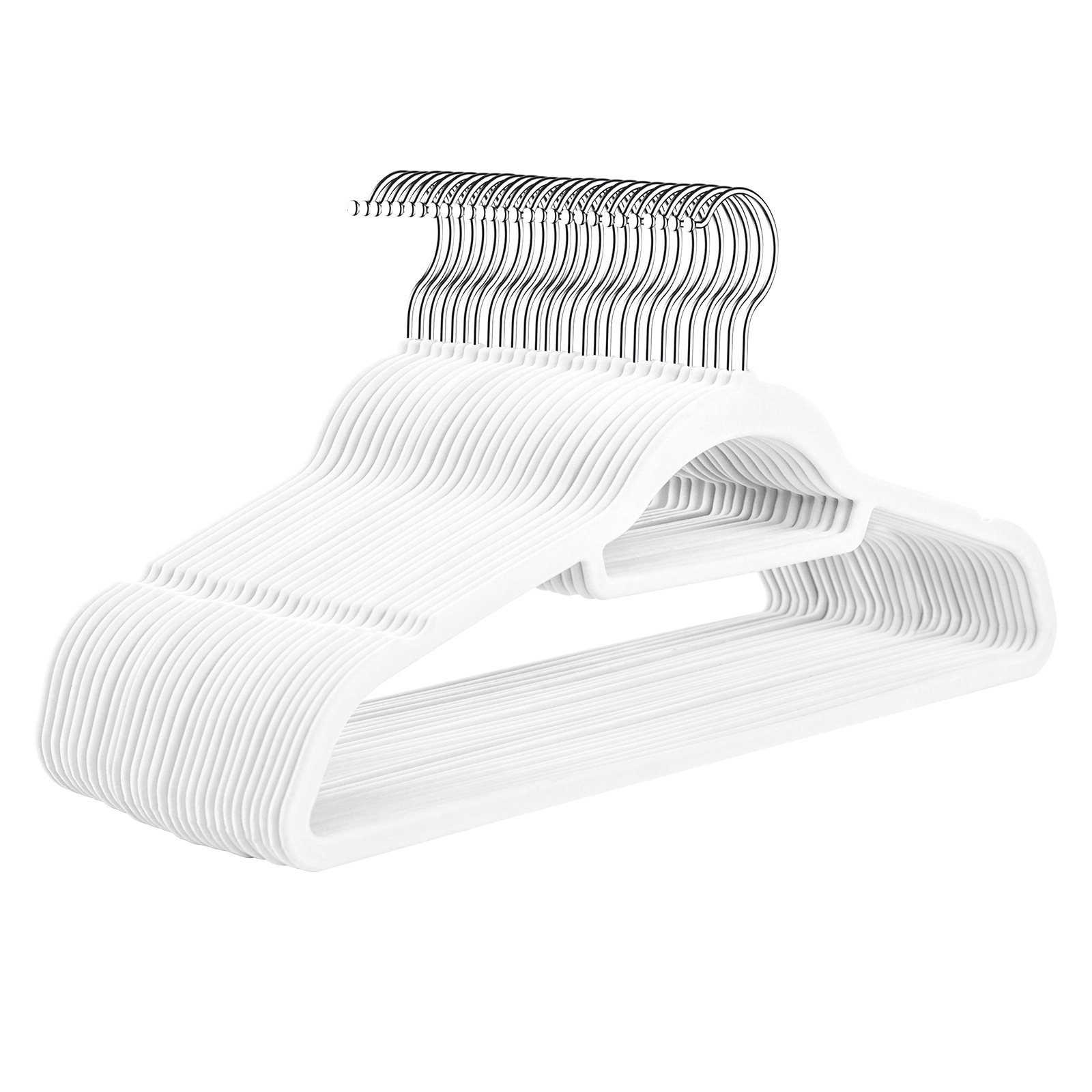 Flocado transfronterizo al por mayor armario doméstico acabado percha de almacenamiento antideslizante colgante de ropa sin costuras soporte de plástico grueso