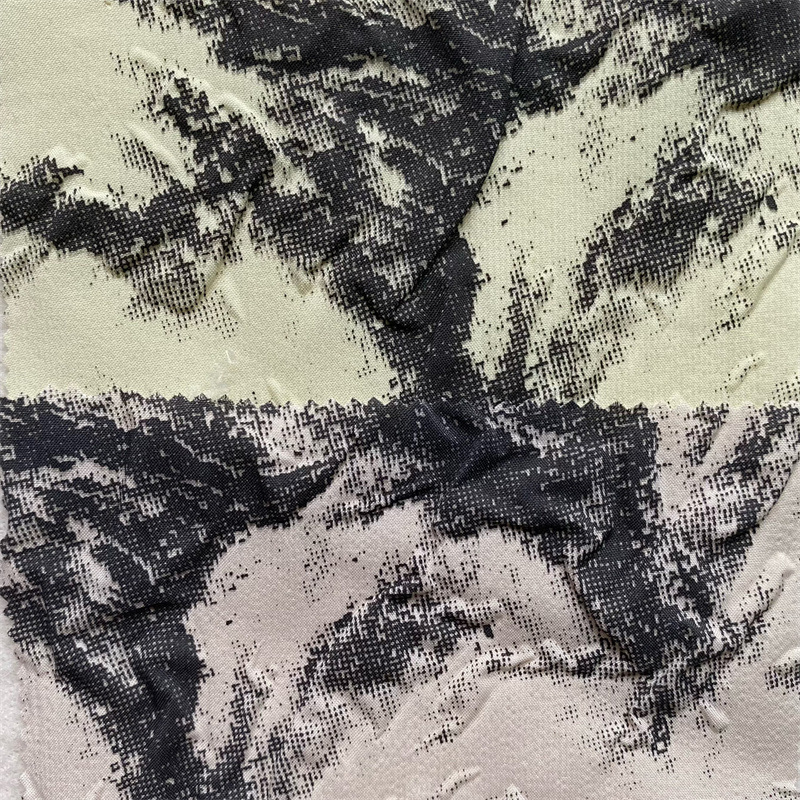 新品复合压花后工艺浮雕立体涤纶布料箱包饰品服饰童装裙子面料