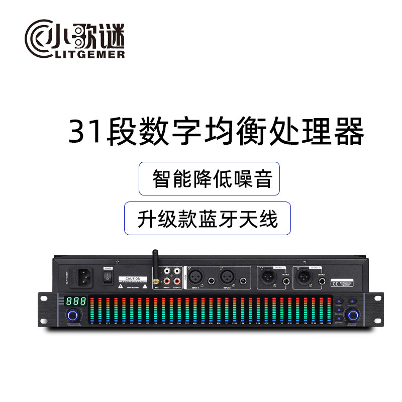Professional 31 Segment Digital Equalizer Home Fever Voice Ksong KTV Effector Audio Processing Stage Sound Professional 31 Segment Digital Equalizer Home Fever Voice Ksong KTV Effector Audio Processing Stage Sound