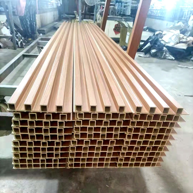 格栅墙板凹凸护墙板背景墙装修吊顶快装竹木纤维格栅板wpc墙板