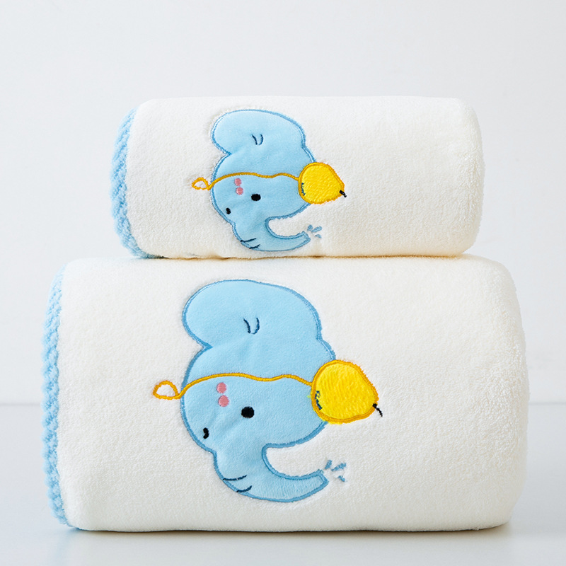 귀여운 코끼리 (수건 + 목욕 수건)