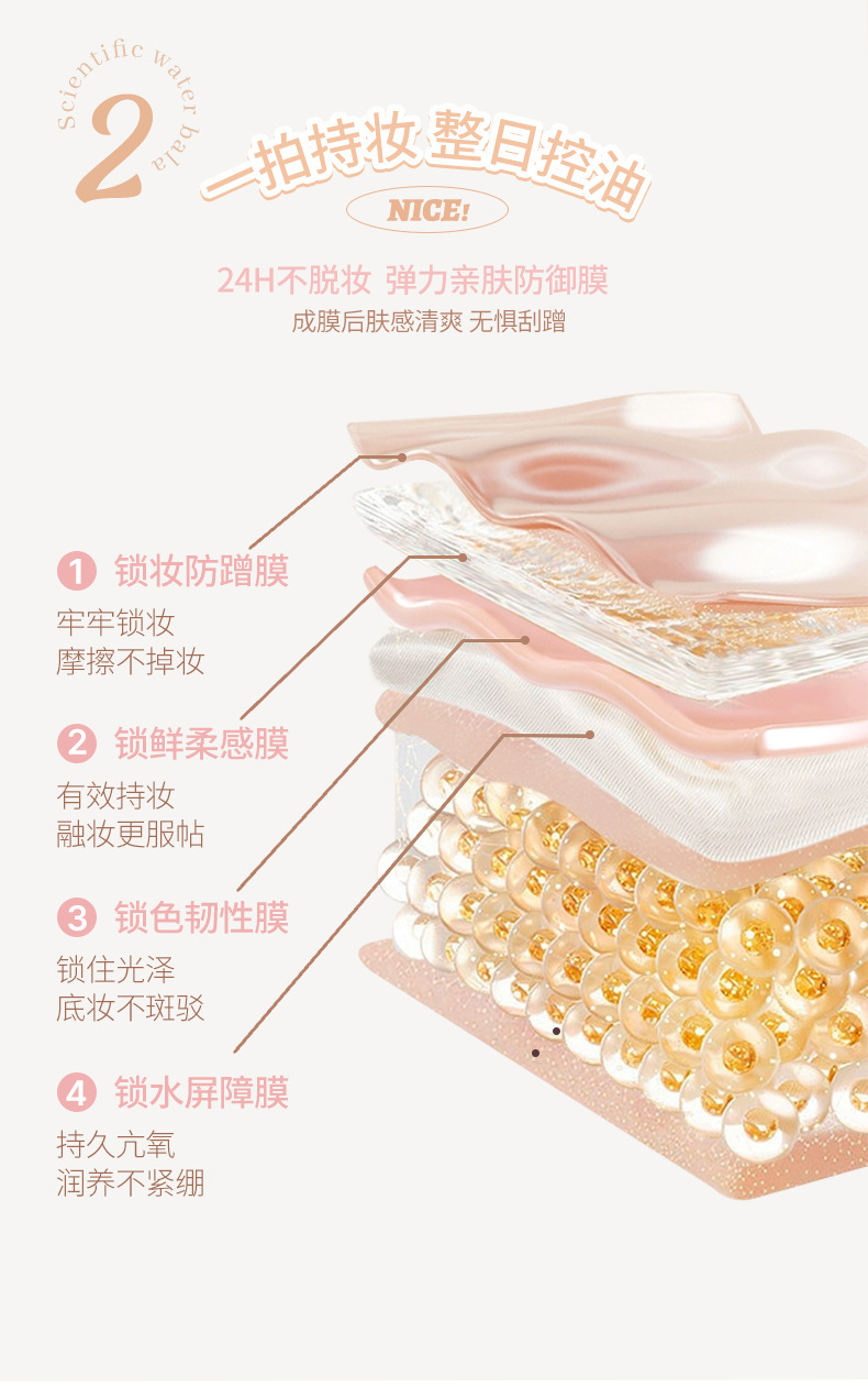 NOVO Velvet Mist Long-lasting Cushion Cream Conceals blemishes, moisturizes without powder clogging, is waterproof and sweat-proof, and does not smudge for a long time. BB Foundation Cream undefined