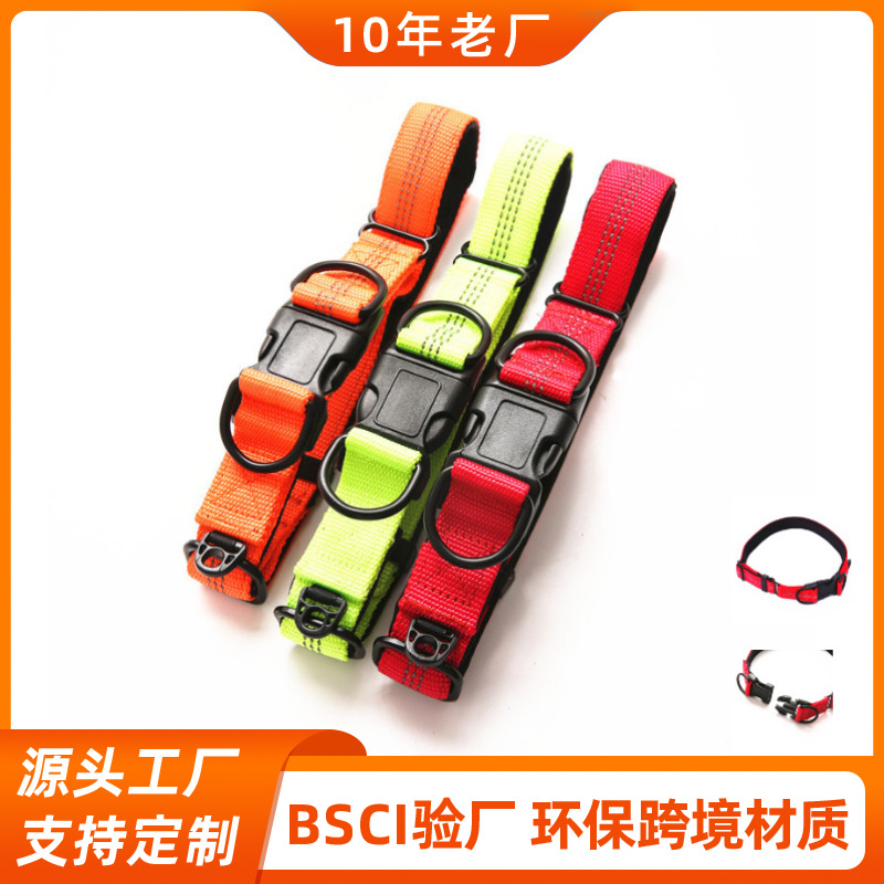 Nuevo collar de mascotas reflectante no estrangulado cómodos collar de nylon para perros collar de perros fabricantes de artículos para mascotas en stock