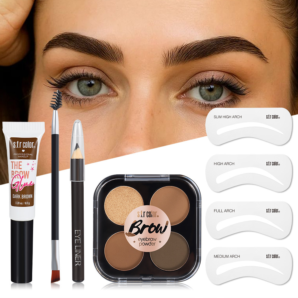 s.f.r color fábrica directa impermeable a prueba de sudor no es fácil de quitar el maquillaje fácil de colorear polvo de cejas naturales crayón de cejas