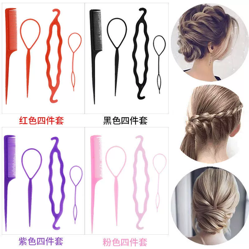 Заколка Hairgrip, набор, детская щетка, набор из 4 предметов