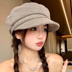 日系文艺复古气质贝雷帽女2025年秋季新款英伦风画家帽显脸小帽子